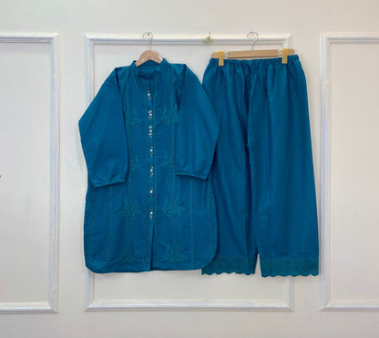 Chicken Kari- Handcrafted Co-Ord Set (Khaddar) D-222