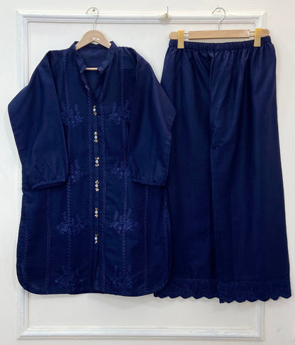 Chicken Kari- Handcrafted Co-Ord Set (Khaddar) D-222