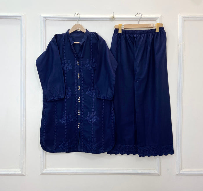 Chicken Kari- Handcrafted Co-Ord Set (Khaddar) D-222