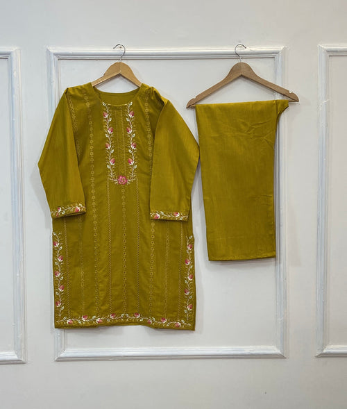 Decent Embroidered 2PC (Khaddar) D-153