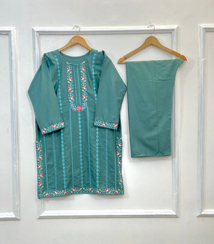 Decent Embroidered 2PC (Khaddar) D-153