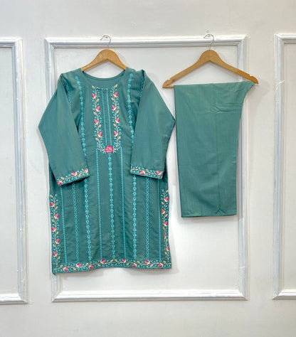 Decent Embroidered 2PC (Khaddar) D-153
