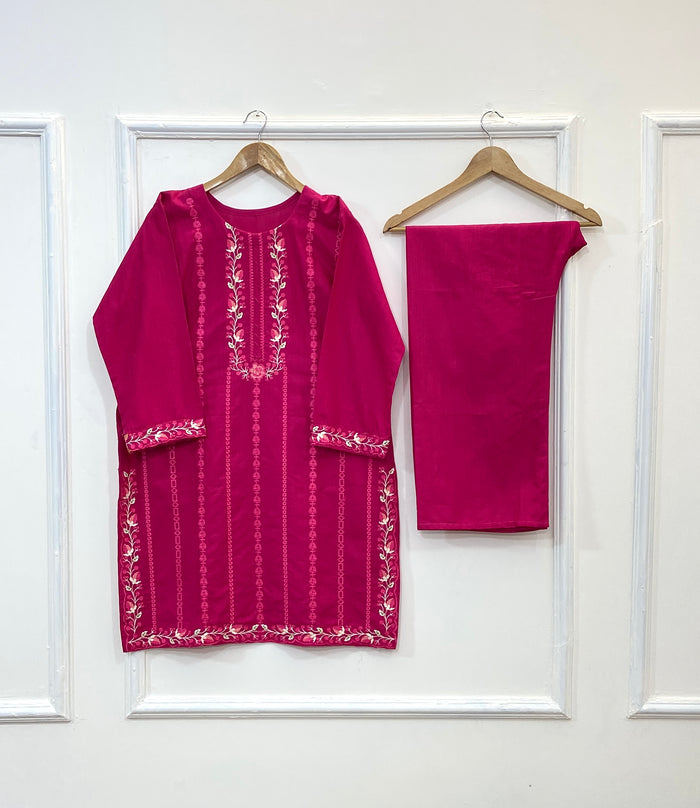 Decent Embroidered 2PC (Khaddar) D-153