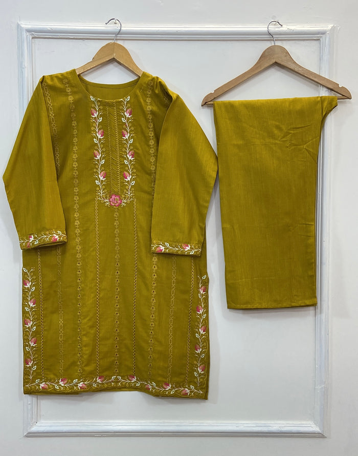 Decent Embroidered 2PC (Khaddar) D-153