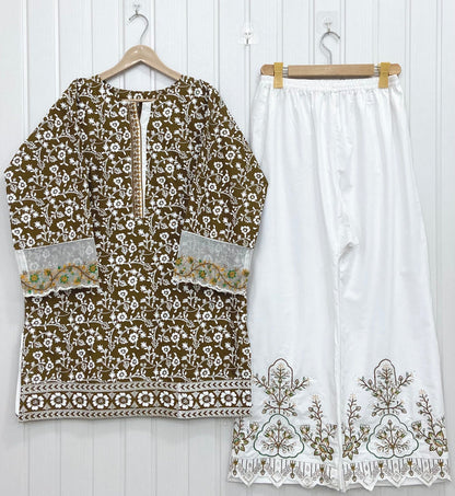 Dual Embroidered | Co-ord Sets D-721