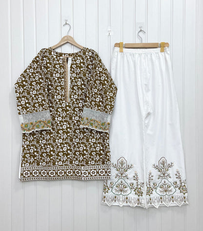 Dual Embroidered | Co-ord Sets D-721