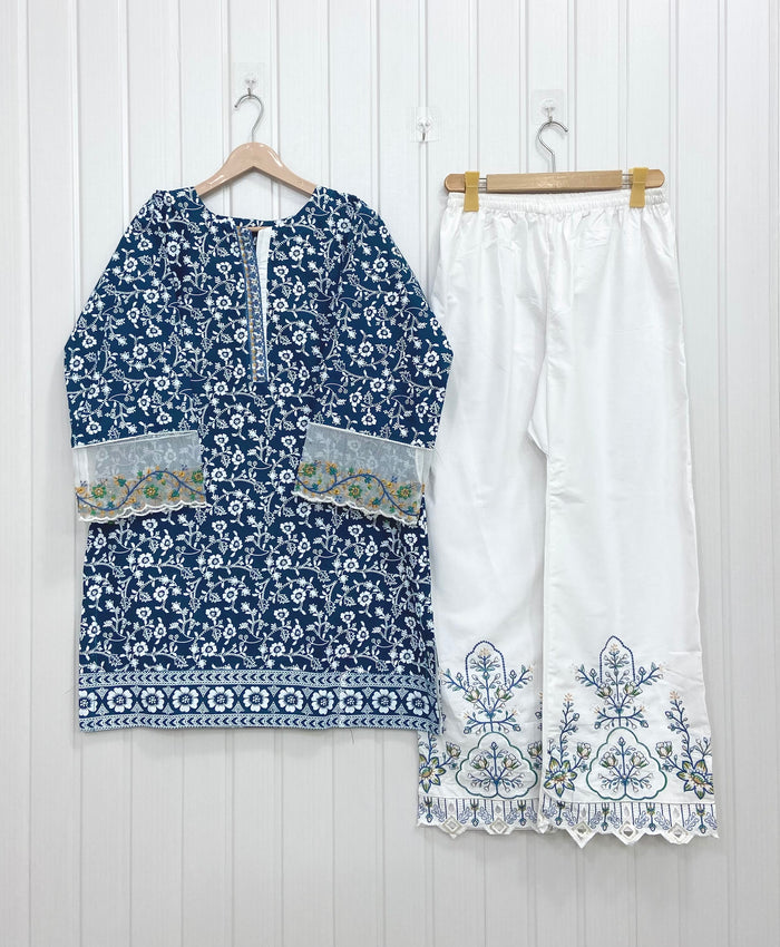 Dual Embroidered | Co-ord Sets D-721