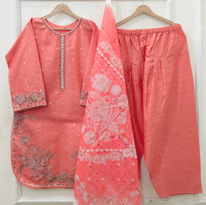 Eid Festive | Farshi 3PC Cotton D-635