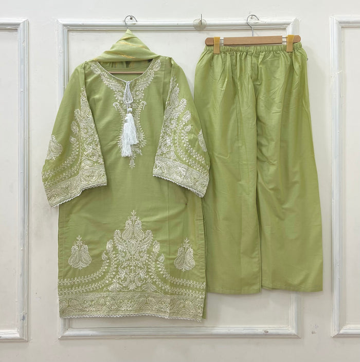 Embroidered 3PC | Cotton D-625