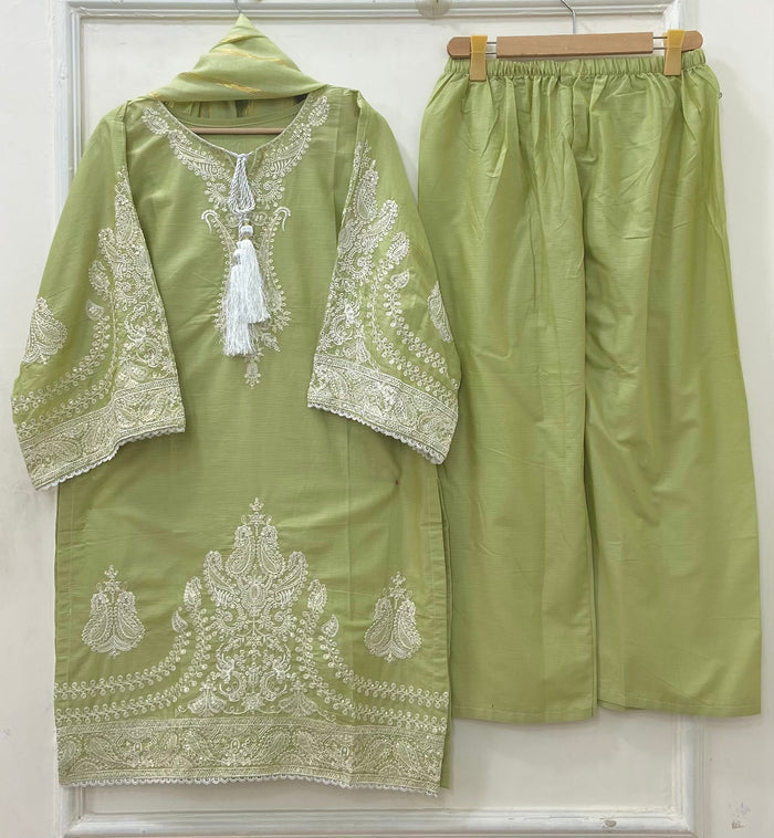 Embroidered 3PC | Cotton D-625