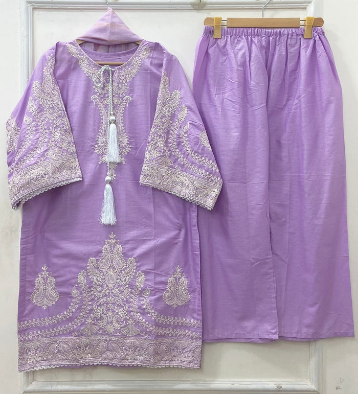 Embroidered 3PC | Cotton D-625