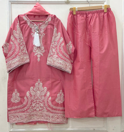 Embroidered 3PC | Cotton D-625