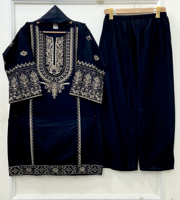Embroidered | 3PC Cotton Lawn D-667