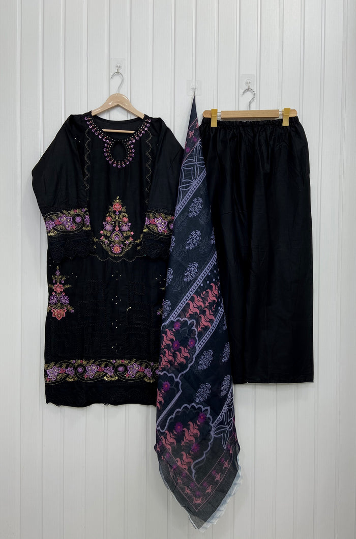 Embroidered | 3PC D-845
