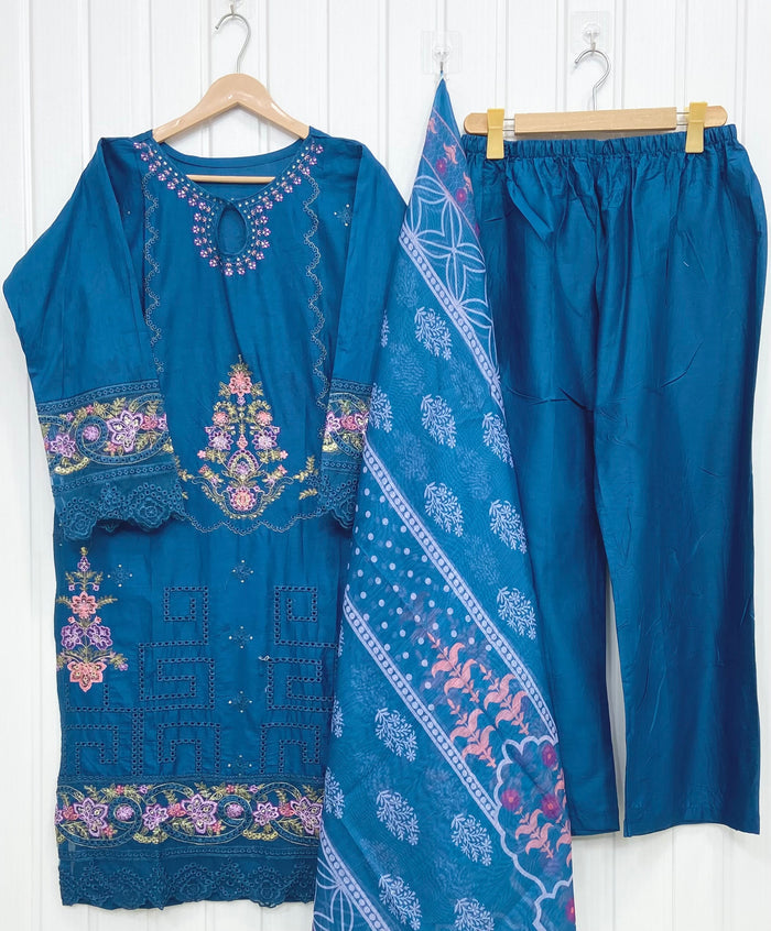 Embroidered | 3PC D-845