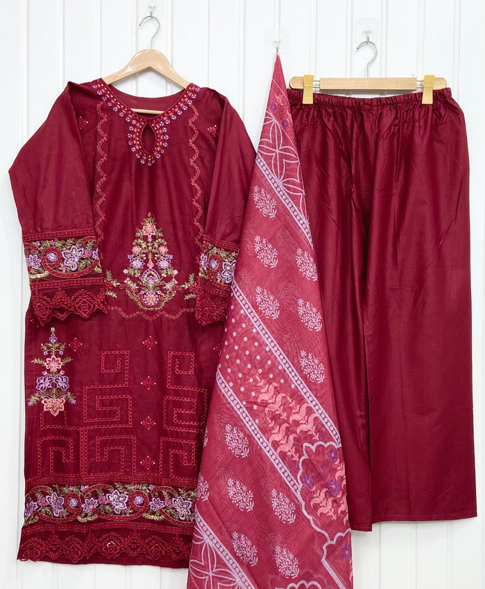 Embroidered | 3PC D-845