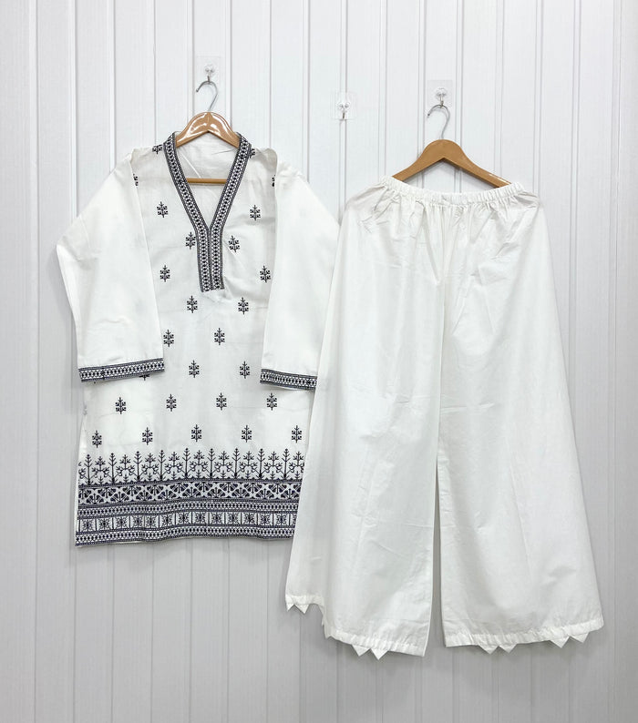 Embroidered Co-ord Set D-758