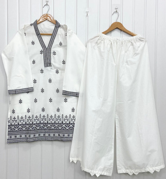 Embroidered Co-ord Set D-758
