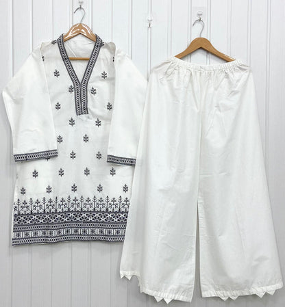 Embroidered Co-ord Set D-758