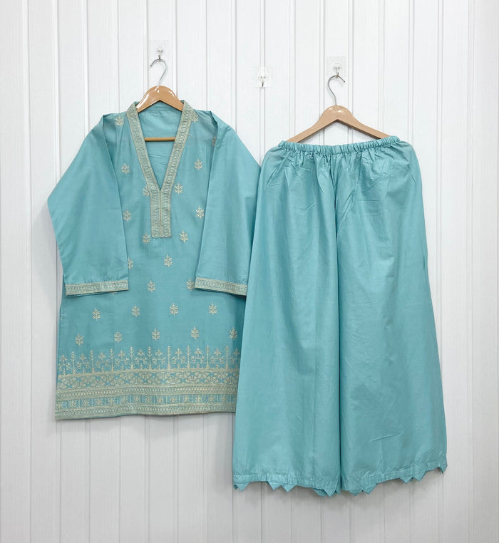 Embroidered Co-ord Set D-758