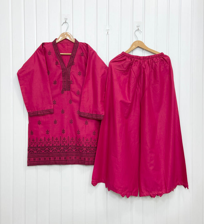 Embroidered Co-ord Set D-758
