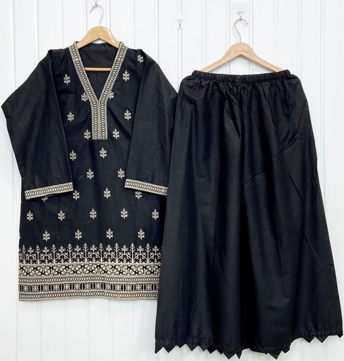 Embroidered Co-ord Set D-758