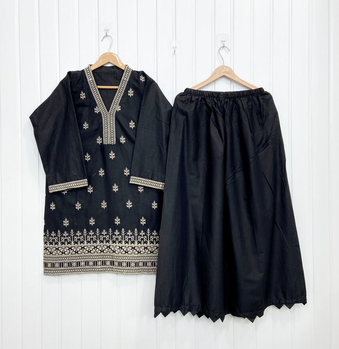 Embroidered Co-ord Set D-758