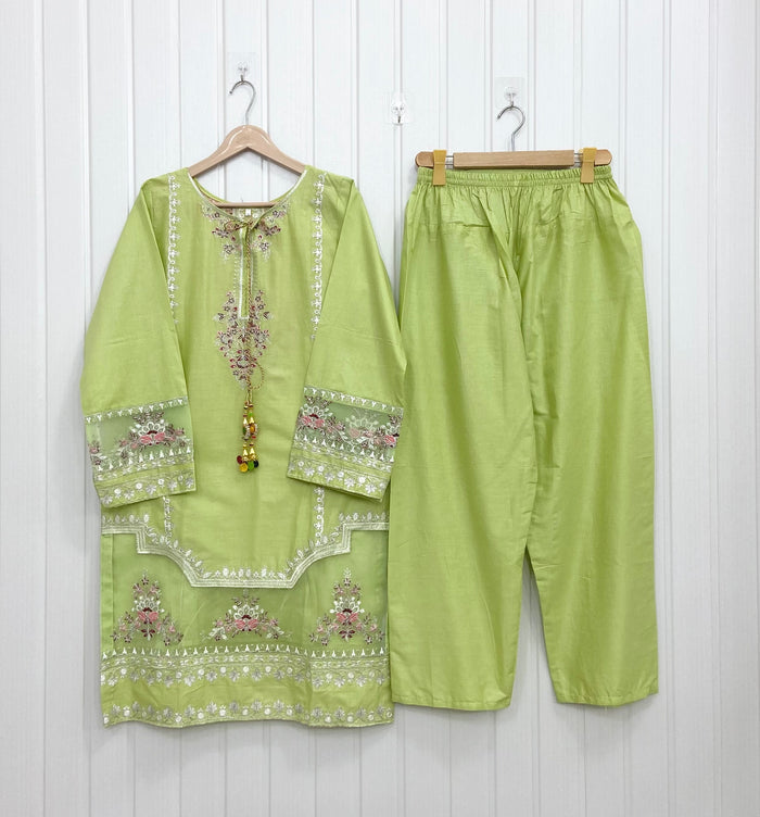 Embroidered | Long 2PC D-762