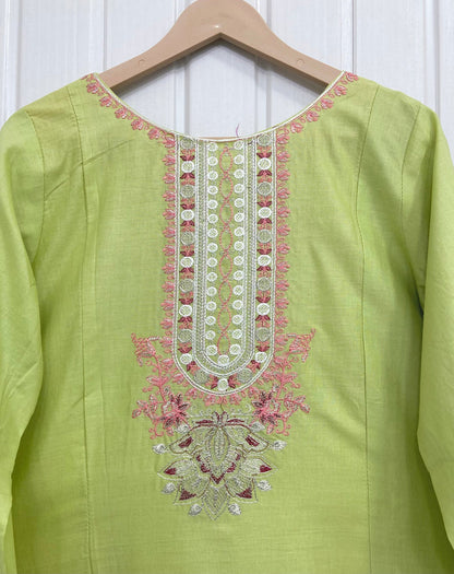 Embroidered | Long 2PC D-762
