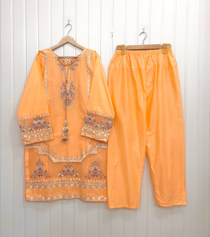 Embroidered | Long 2PC D-762
