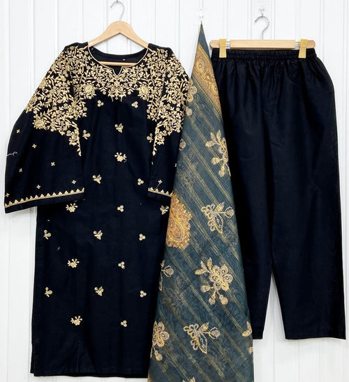 Embroidered | Long 3PC D-823