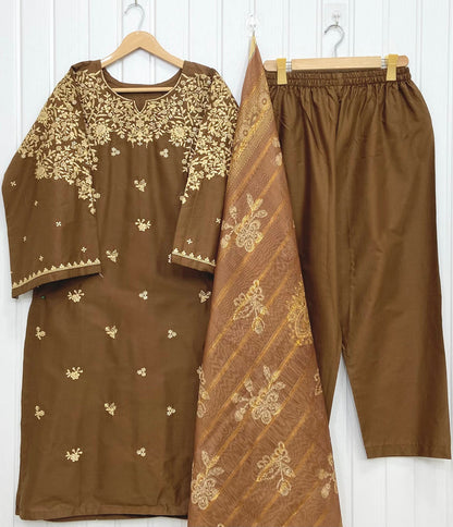 Embroidered | Long 3PC D-823