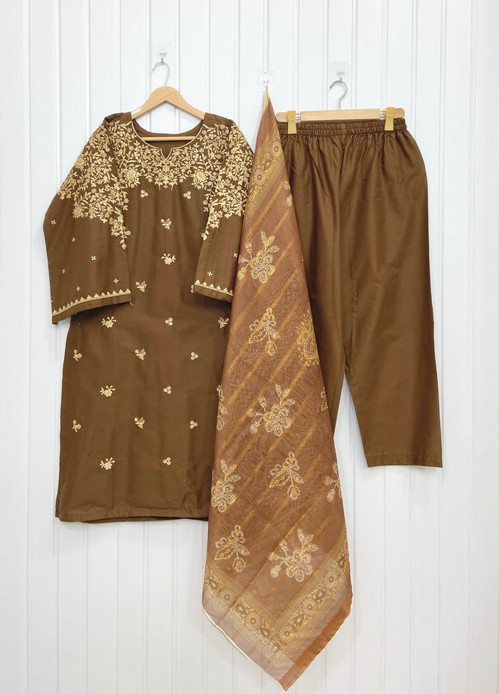 Embroidered | Long 3PC D-823