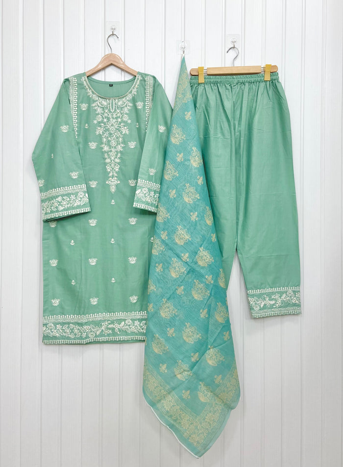 Embroidered | Long 3PC D-850