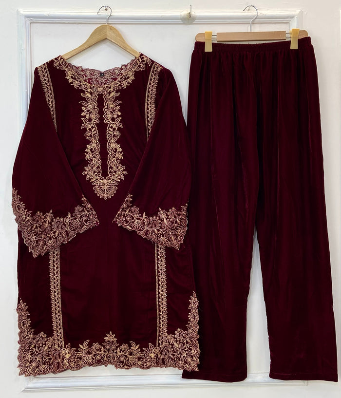 Ethnic Velvet Cutwork 2PC (Velvet) D-227