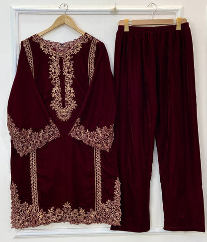 Ethnic Velvet Cutwork 2PC (Velvet) D-227