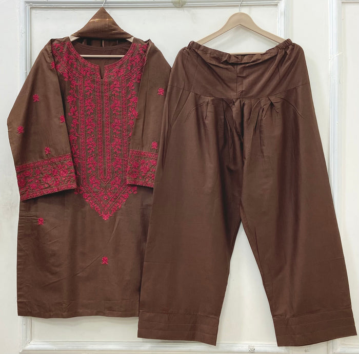 Farshi Finesse | 3PC Cotton Lawn D-669