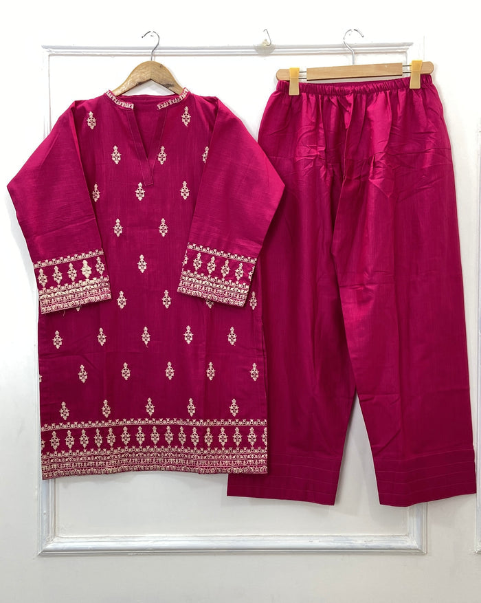 Farshi Shalwar Splendor 2PC (Khaddar)  D-180