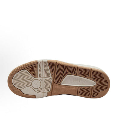 Nike Flight Court SE sneakers outsole, brown and white rubber tread
