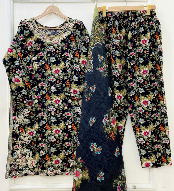 Flora 3PC | Bana Dora Lawn D-673