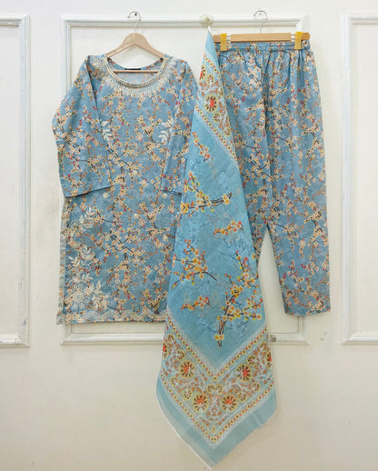 Flora 3PC | Bana Dora Lawn D-673
