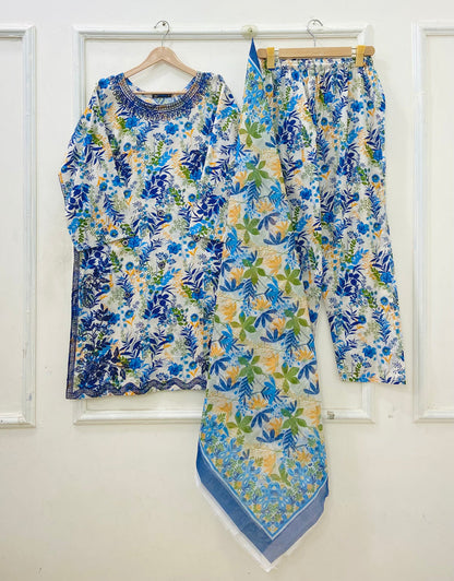 Flora 3PC | Bana Dora Lawn D-673