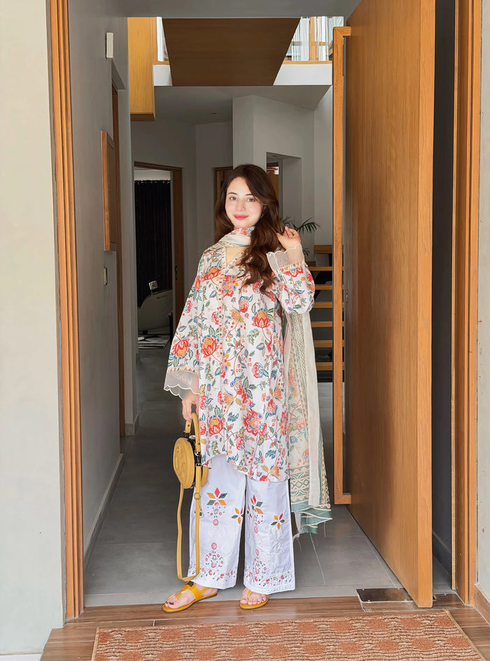 Garden Laserwork | 3PC Cotton Lawn D-546