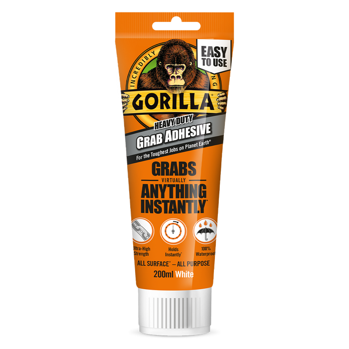 Gorilla® Heavy-Duty Grab Adhesive White 200ml
