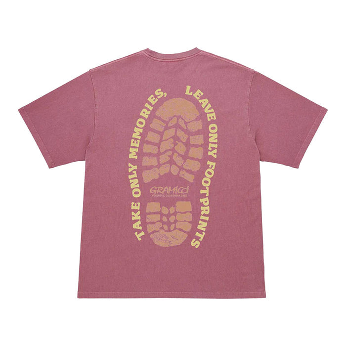 Gramicci Footprints Pigment Dyed SS Tee - Red