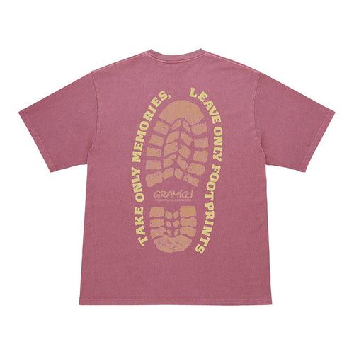 Gramicci Footprints Pigment Dyed SS Tee - Red