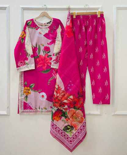 Gulabo | 3PC Bana Dora Lawn D-613