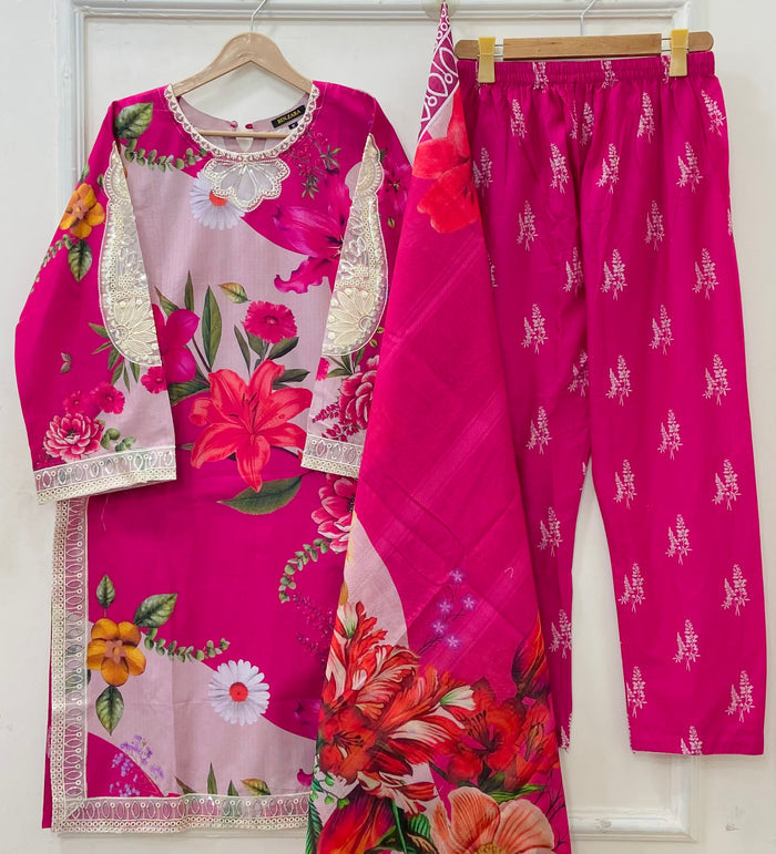 Gulabo | 3PC Bana Dora Lawn D-613