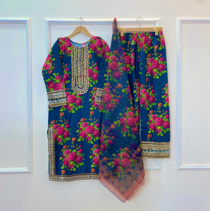 Gulnar Silk Sequins 3PC (Silk) D-251
