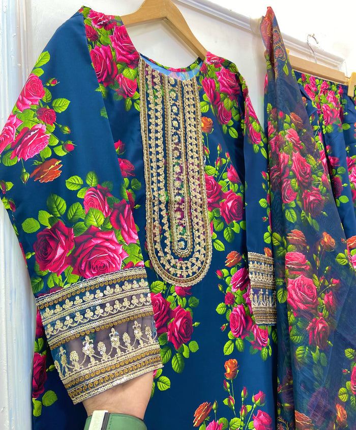 Gulnar Silk Sequins 3PC (Silk) D-251